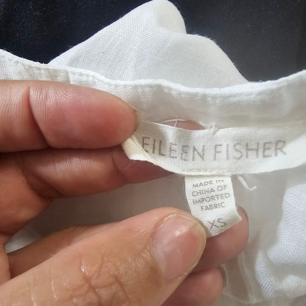 Women's Eileen Fisher White Irish Linen Maxi Dress Size XS - Picture 6 of 8